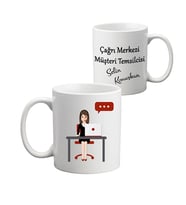 Çağrı Merkezi -  Bayan Müşteri Temsilcisi İsimli Kupa Bardak