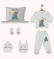 Pia Baby Gl 1935-08 İsme Özel Yastık Zıbın Set