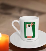 BK Gift Kişiye Özel Kadınlar Günü Türk Kahvesi Fincanı-24 (Beyaz)
