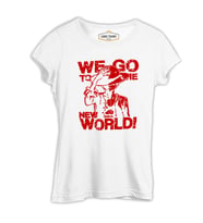 One Piece - We Go to the New World Beyaz Kadın Tshirt