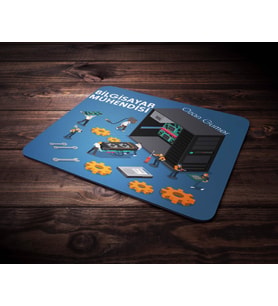 Kişiye Özel Bilgisayar Mühendisi Tasarımlı Mouse Pad (Renksiz)
