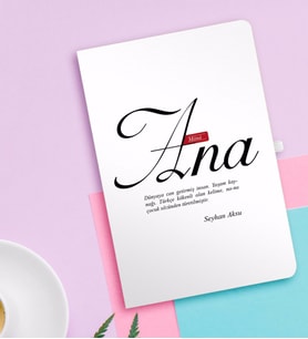 BK Gift Kişiye Özel Mânâ Ana Beyaz Defter
