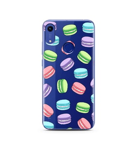 Macaron Tasarımlı Süper Şeffaf Silikon Telefon Kılıfı Huawei Honor 8A
