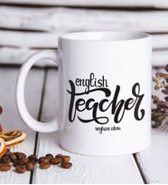 BK Gift Kişiye Özel İngilizce Öğretmeni Beyaz Kupa Bardak-15