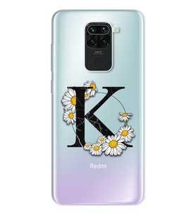 Papatya Harf Tasarım Süper Şeffaf Silikon Telefon Kılıfı Xiomai Redmi Note 9 K-H
