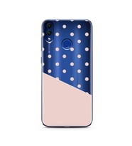 Çapraz Pembe Tasarımlı Süper Şeffaf Silikon Telefon Kılıfı Huawei Honor 8c