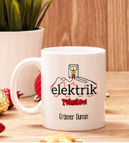 Elektrik Teknikerine Hediye Beyaz Kupa Bardak