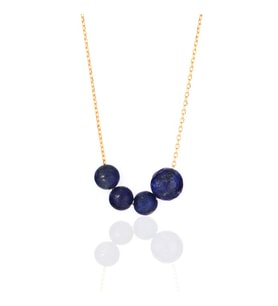 Azuris 925 Ayar Gümüş Lapis Lazuli Taşlı Kolye
