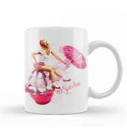 Ice Cream Umbrella Pinup Bow Kupa Bardak Porselen
