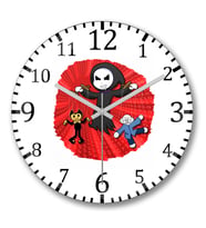 Toddyn Bendy Sans Puppet Red Duvar Saati Bombeli Gercek Cam