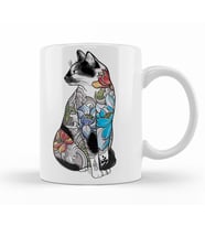 Renkli Cats Kedi Kupa Bardak Porselen