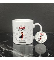Savcı Kupa Bardak ve Anahtarlık Set 001