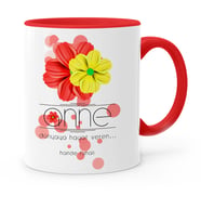 BK Gift Kişiye Özel Anne Anlamı Kırmızı Kupa Bardak  11