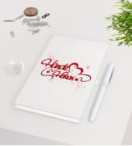 BK Gift Kişiye Özel Sevgililer Günü Beyaz Defter Kalem Seti-13