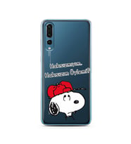 Snoopy Tasarımlı Süper Şeffaf Silikon Telefon Kılıfı Huawei P20 Pro 