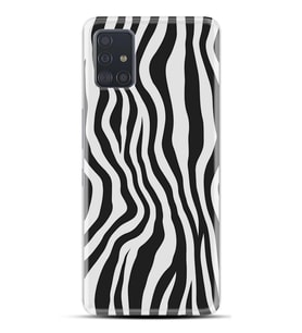 Kılıfland Samsung Galaxy A31 Kılıf Silikon Resimli Kapak Zebra Pattern Stok 1087