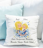 Kişiye Özel Anneler Günü Yastığı Anne-Kız
