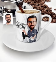 BK Gift Kişiye Özel Bay Yönetmen Karikatür Türk Kahvesi Fincanı  1