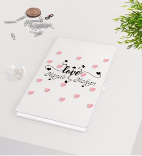 BK Gift Kişiye Özel Sevgililer Günü Beyaz Defter-26