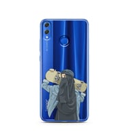 Kaykay Kız Tasarım Süper Şeffaf Silikon Telefon Kılıfı Huawei Honor 8X 