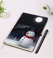 BK Gift Kişiye Özel İsimli Yılbaşı Mutlu Yıllar Siyah Defter ve Kalem Hediye Seti-19 (Model 1)