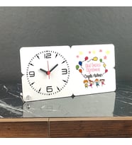 Okul Öncesi Öğretmeni Ahşap Masa Saati 001