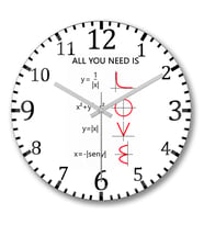 Love Matematica Duvar Saati Bombeli Gercek Cam