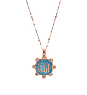 Mineli Allah Lafsı Kolye - Rose