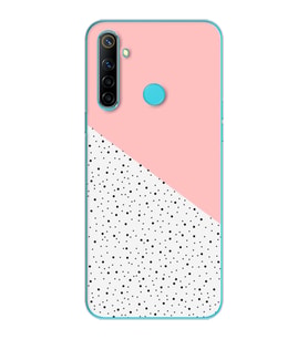 Pembe Puantiye Tasarımlı Süper Şeffaf Silikon Telefon Kılıfı Oppo Realmi 6i