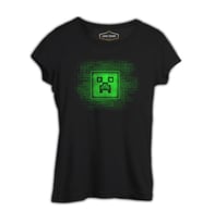Minecraft 2 Siyah Kadın Tshirt