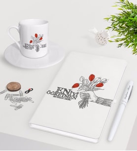 BK Gift Kişiye Özel En İyi Öğretmen Beyaz Defter Kalem Türk Kahvesi Fincanı Seti-7 (Model 1)