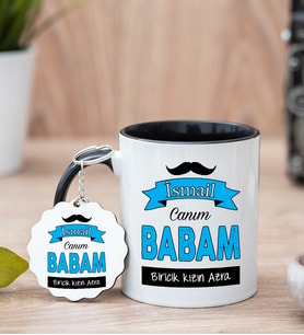 Canım Babam Siyah Kupa Bardak Ve Anahtarlık Set