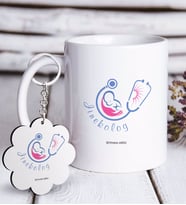 BK Gift Kişiye Özel Mesleki Jinekolog Beyaz Kupa ve Anahtarlık Hediye Seti-2 (Model 1)