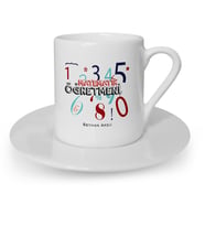 BK Gift Kişiye Özel Matematik Öğretmeni Türk Kahvesi Fincanı  4