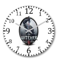 Geralt  The Witcher Duvar Saati Bombeli Gercek Cam