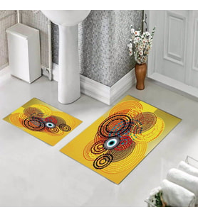 Banyo Halısı Ikili Klozet Takımı Kaymaz Tabanlı (60 xm x 100 cm + 40 cm x 60 cm) 
