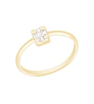 Diamond Line-Gülaylar Altın 14 Ayar Baget Taşlı Yüzük