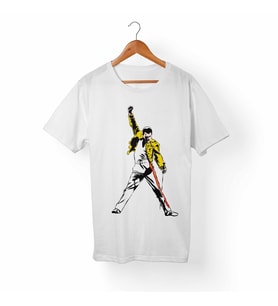 Queen-Freddie Mercury Çocuk Beyaz Tişört
