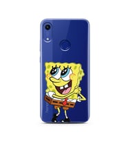 Süngerbob Tasarımlı Süper Şeffaf Silikon Telefon Kılıfı Huawei Honor 8A