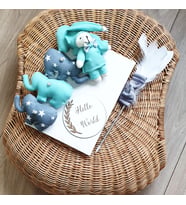 Bebek Hediye  Bebeğin İsmine Özel Olarak Hazırlanan Özel Tasarım Hello World yazılı anı defteri