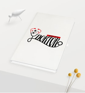 BK Gift Kişiye Özel Doktor Temalı Beyaz Defter - 13
