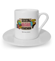 BK Gift Kişiye Özel Sosyal Bilgiler Öğretmeni Türk Kahvesi Fincanı  3
