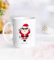 BK Gift Kişiye Özel Noel Baba Kupa ve Kar Tanesi Kolye-1 (Model 1)