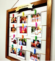Kişiye Özel 12 Fotoğraflı İpli Mandallı Seni Seviyorum Fotoğraf Çerçevesi