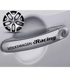Volkwagen Racing kapı Kolu Sticker Yapıştırma 8 Ad