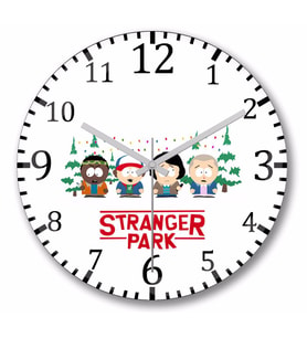 Stranger Things  Stranger  Park  Duvar Saati Bombeli Gercek Cam