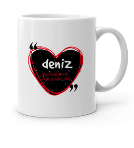 BK Gift Kişiye Özel İsim Anlamı Beyaz Kupa Bardak  5