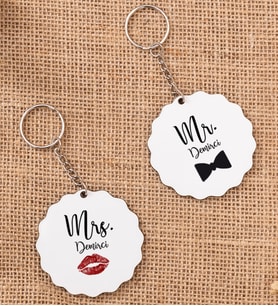 Mr Mrs Tasarımlı İkili Anahtarlık