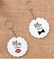 Mr Mrs Tasarımlı İkili Anahtarlık