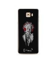 Einstein Tasarım Süper Şeffaf Silikon Telefon Kılıfı Samsung C9 Pro